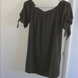Women’s Olive Green Bow Top